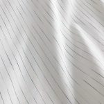 White with Natural Dye Indigo Ikat Stripe